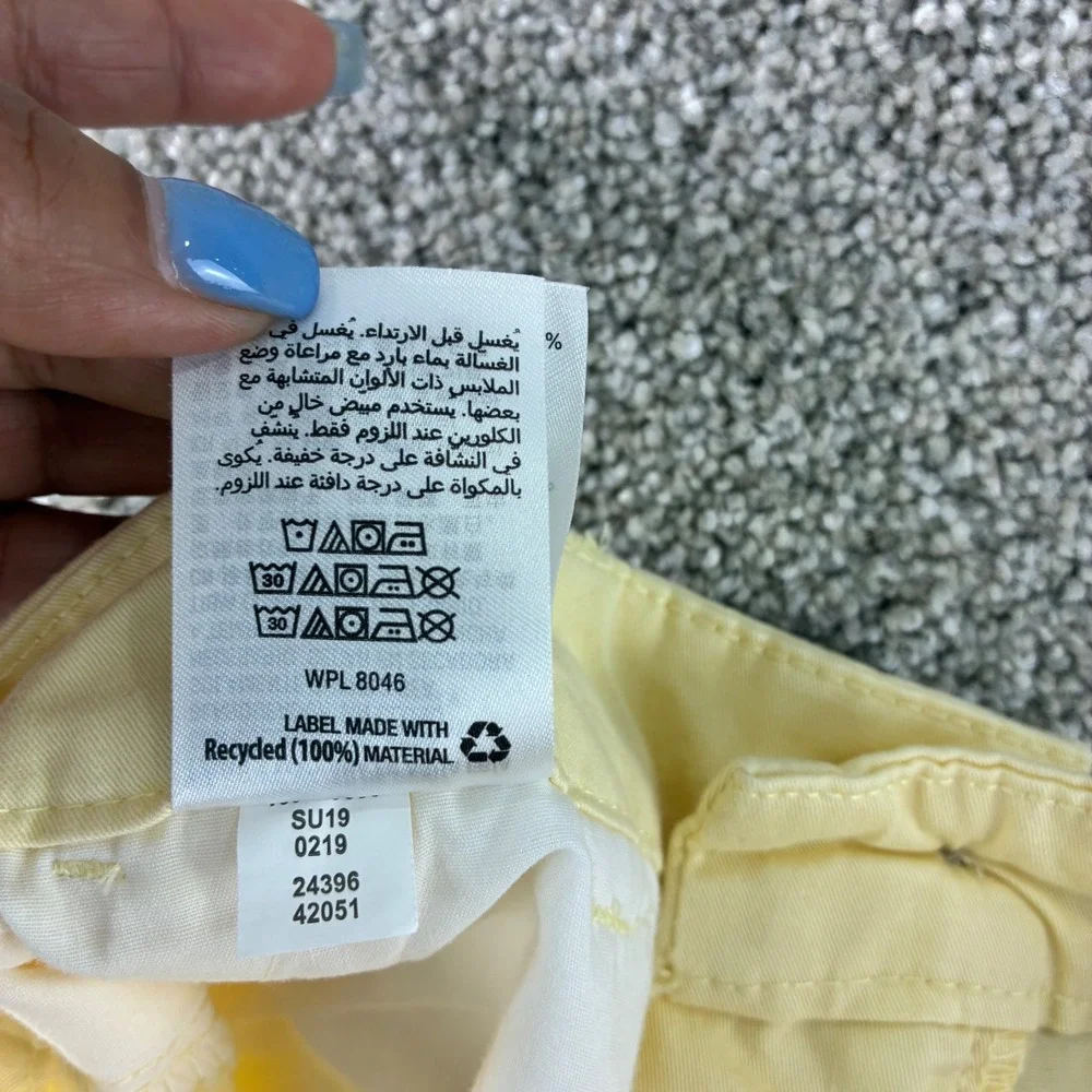 Maison Jules Womens Size‎ 4 Butter Yellow Casual Chino Shorts Cotton Blend